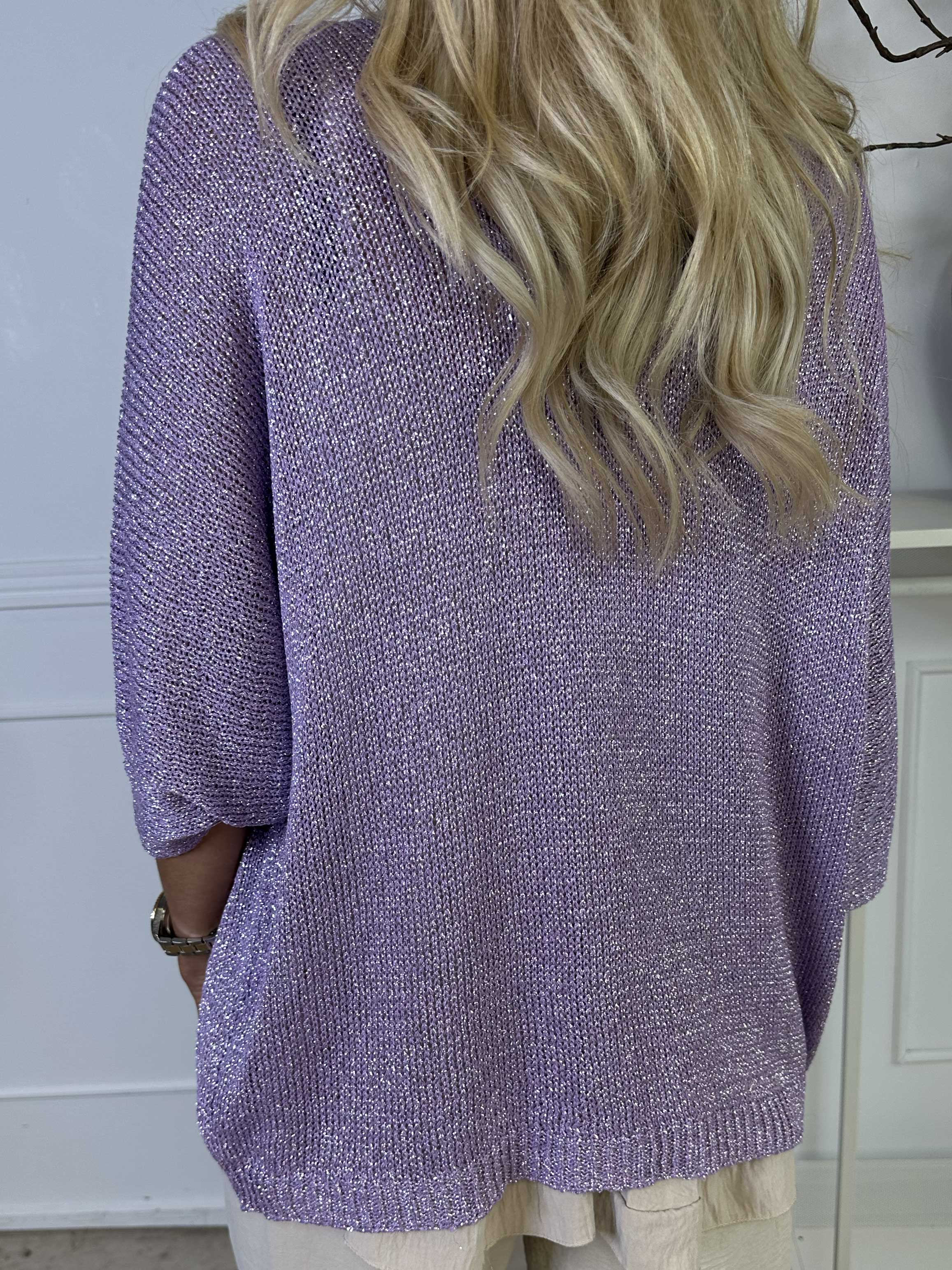 Mariela - Sød cardigan i viskose med glimmertråde